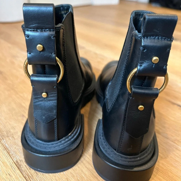 Frame le London Chelsea lug sole leather moto boot - Picture 5 of 11